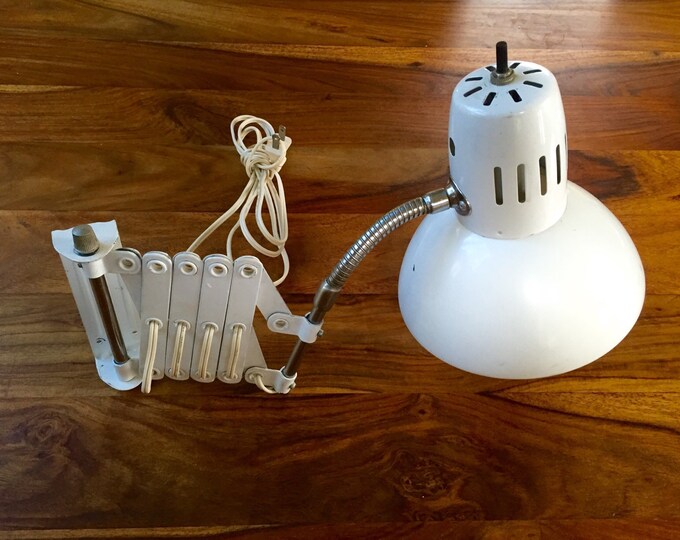 MCM Scissor Lamp Vintage Mid Century Wall Mount Scissor Arm Etsy