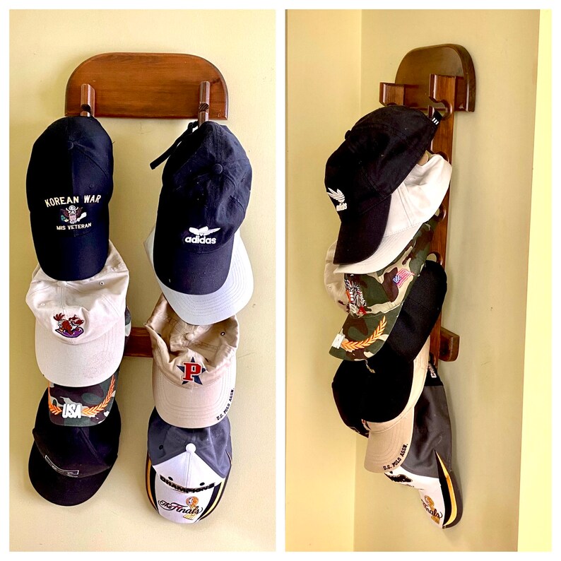 Old Hat Racks Vintage Hat Rack - Wall Mount Wooden Hat Rack - Etsy