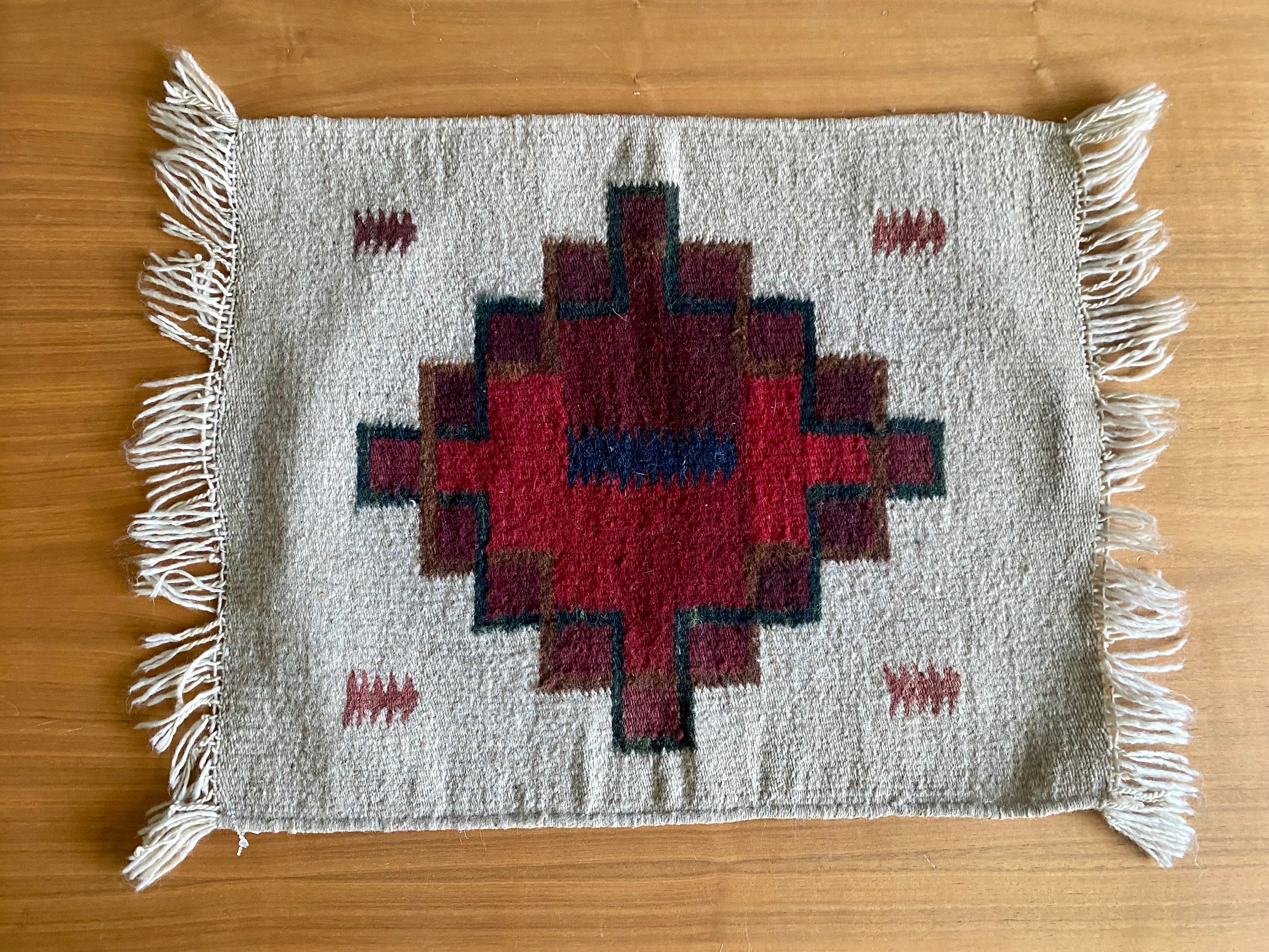 Small Wool Tapestry - Vintage Hand Woven Wool Tapestry - Etsy
