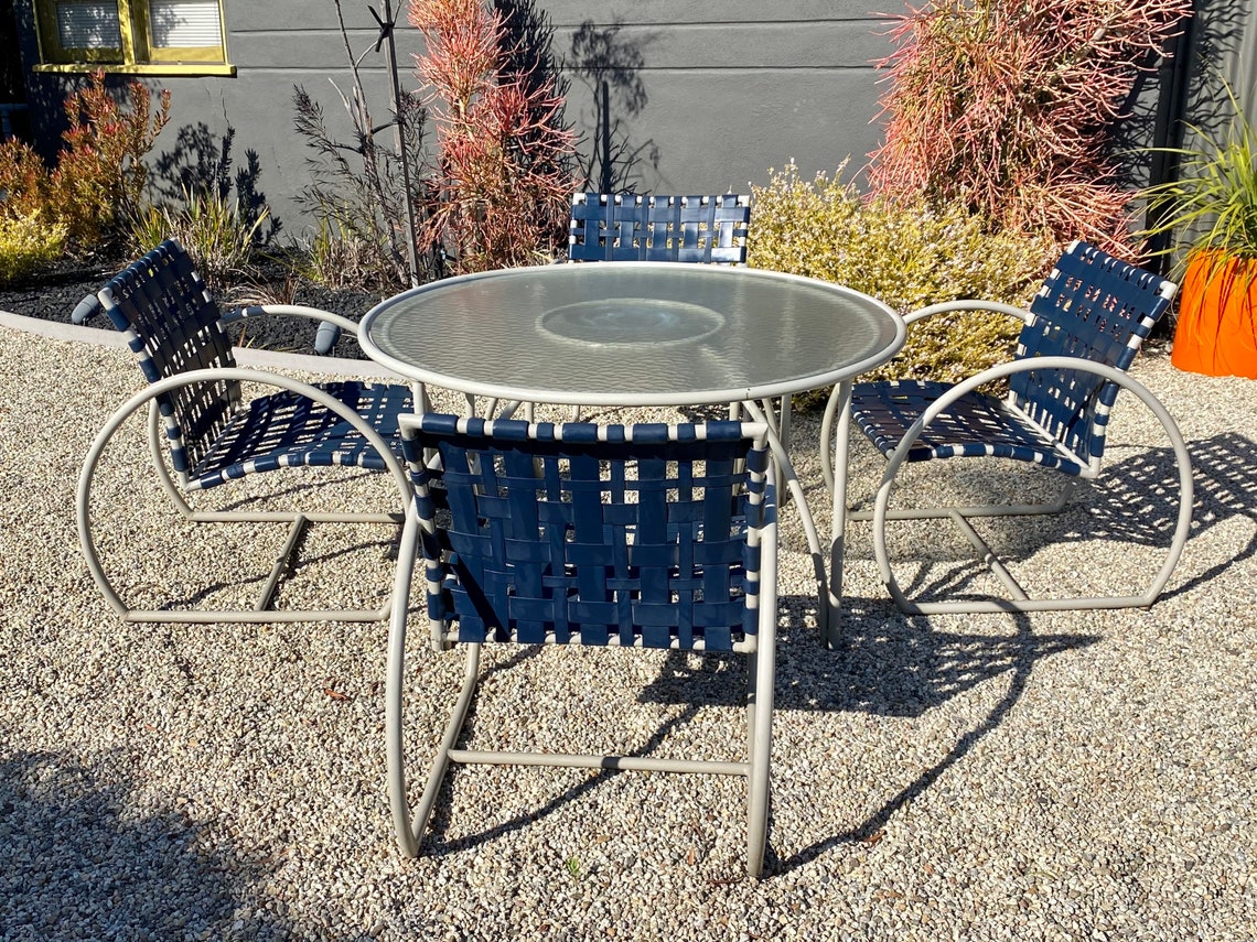 Brown Jordan Dining Table and 4 Chairs Deco Style Powder Etsy
