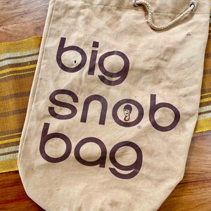 Bloomingdales Brown Bag Parody Vintage Big Snob Duffel Bag Parody on Bloomingdale's Big Brown Bag image 2