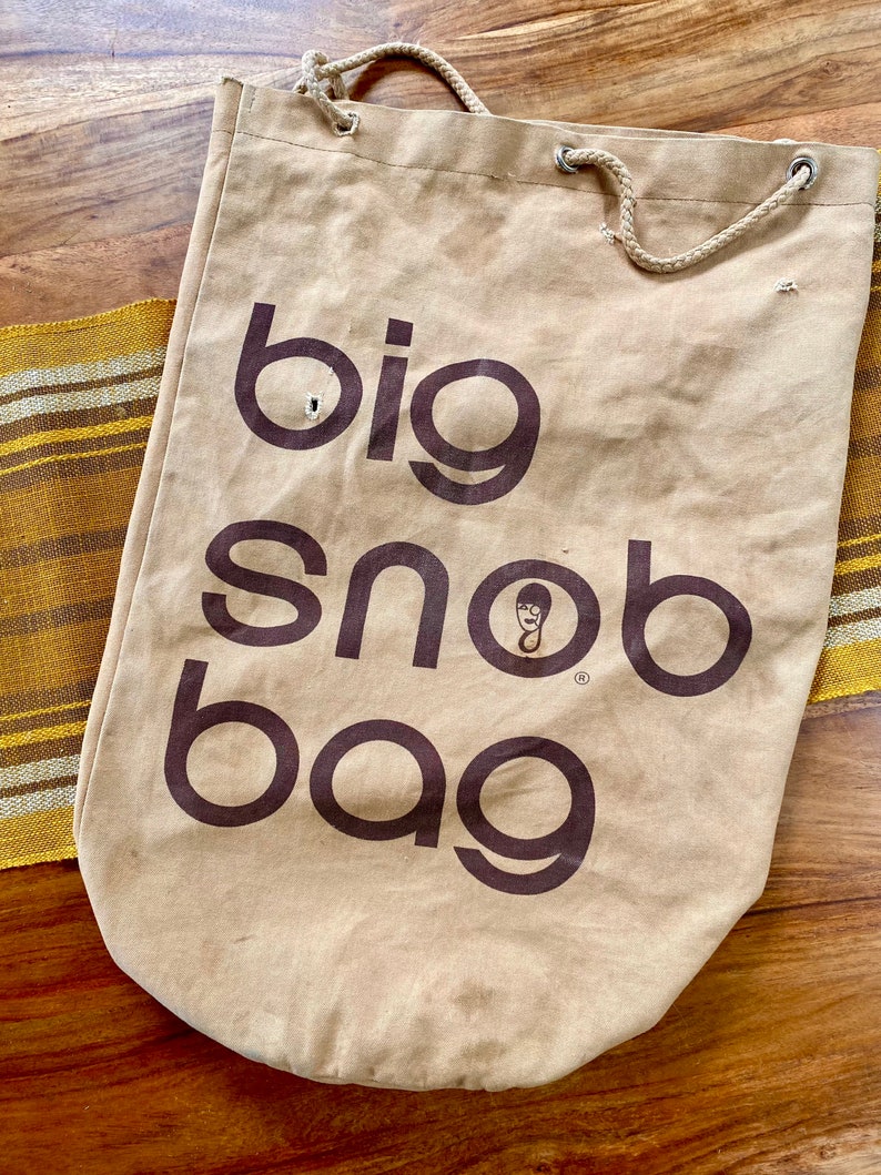 Bloomingdales Brown Bag Parody Vintage Big Snob Duffel Bag Parody on Bloomingdale's Big Brown Bag image 2