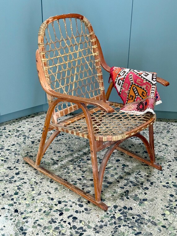 Vermont Tubbs Snowshoe Style Rocking Chair - Vintage Rustic Cabin