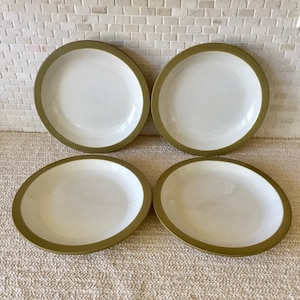 Franciscan Homeware Olive Rim Dinner Plate 10-1/2" Diam. - Set of 4 Vintage