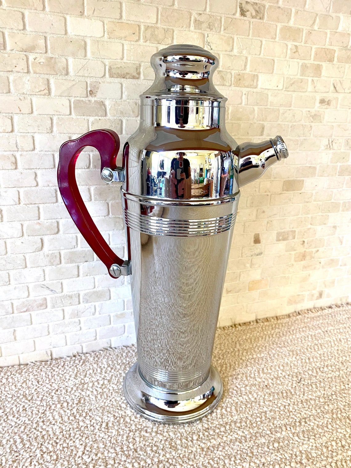 Chrome Deco Martini Mixer Vintage Polished Chrome Barware Etsy