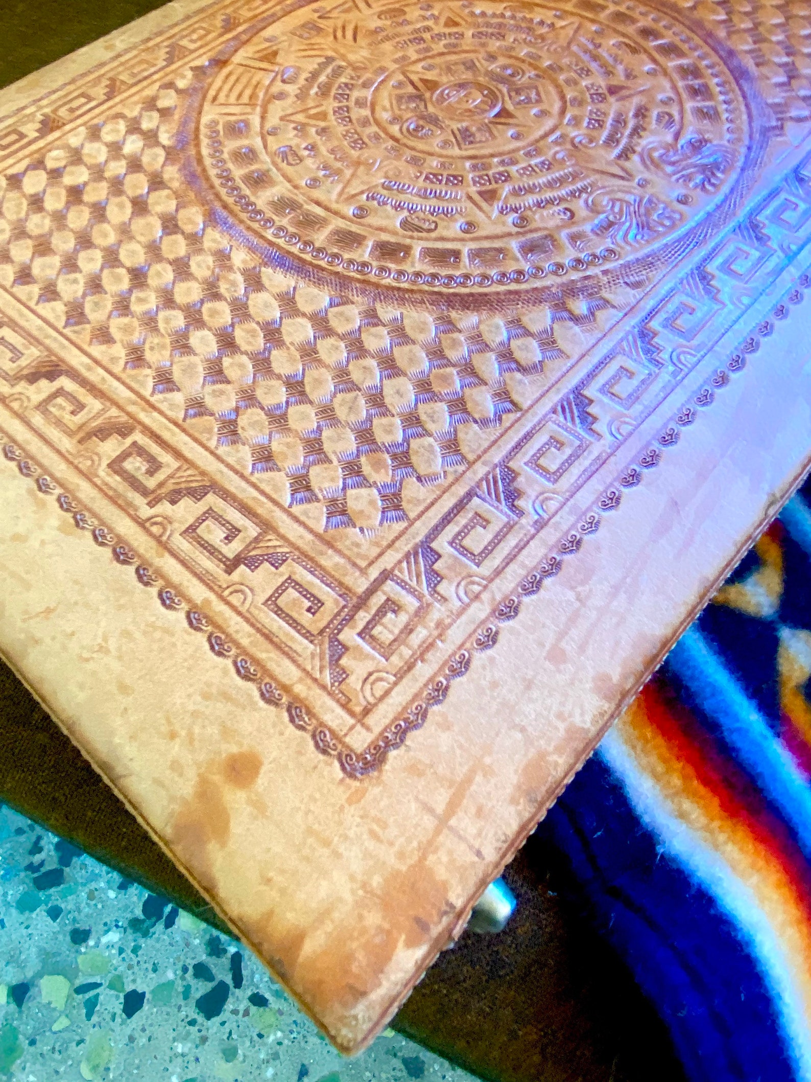 Tooled Leather Briefcase Vintage Tooled Leather Briefcase Etsy