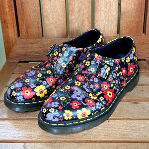 Dr. Martens Jaime Floral Monk Buckle Flat Size US W9, EU 41, UK 7