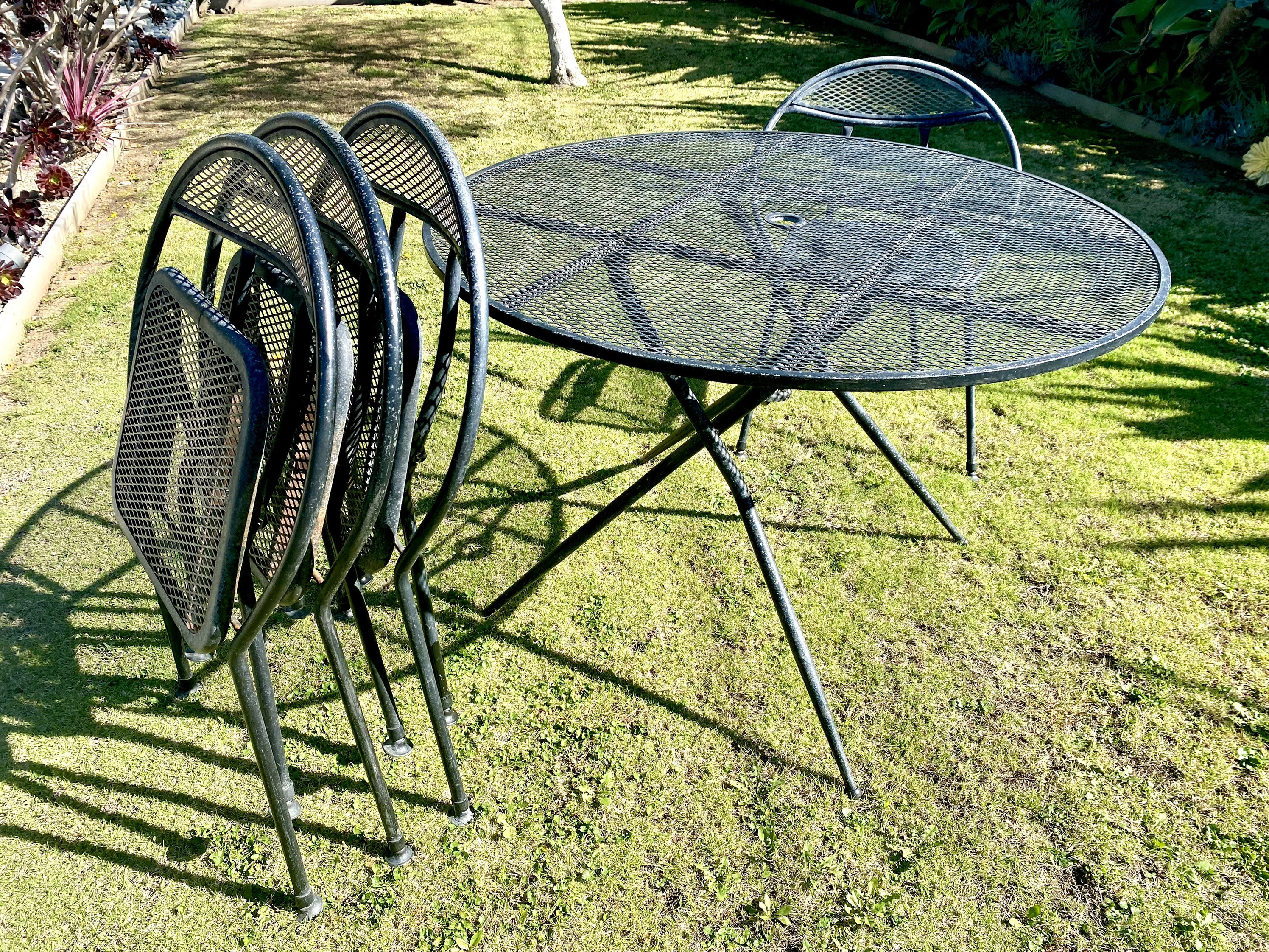 Rid Jid Patio Set Vintage Mid Century Modern Rid jid Folding Metal