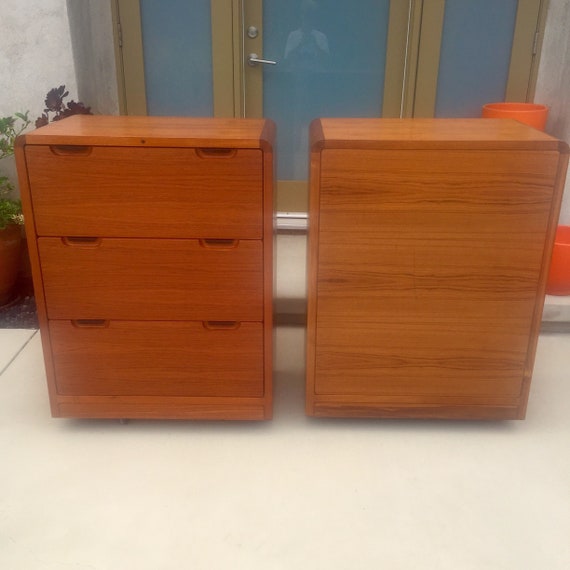 Sold Teak File Cabinet Amazing Quality Danish Teak Filing Etsy
