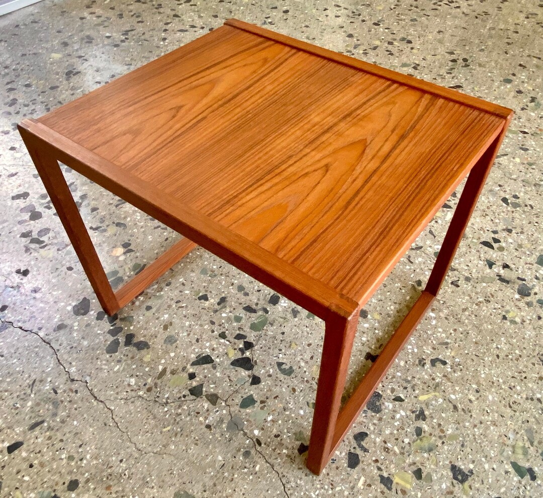 Danish Teak Table Vintage Danish Teak Side Table With Etsy