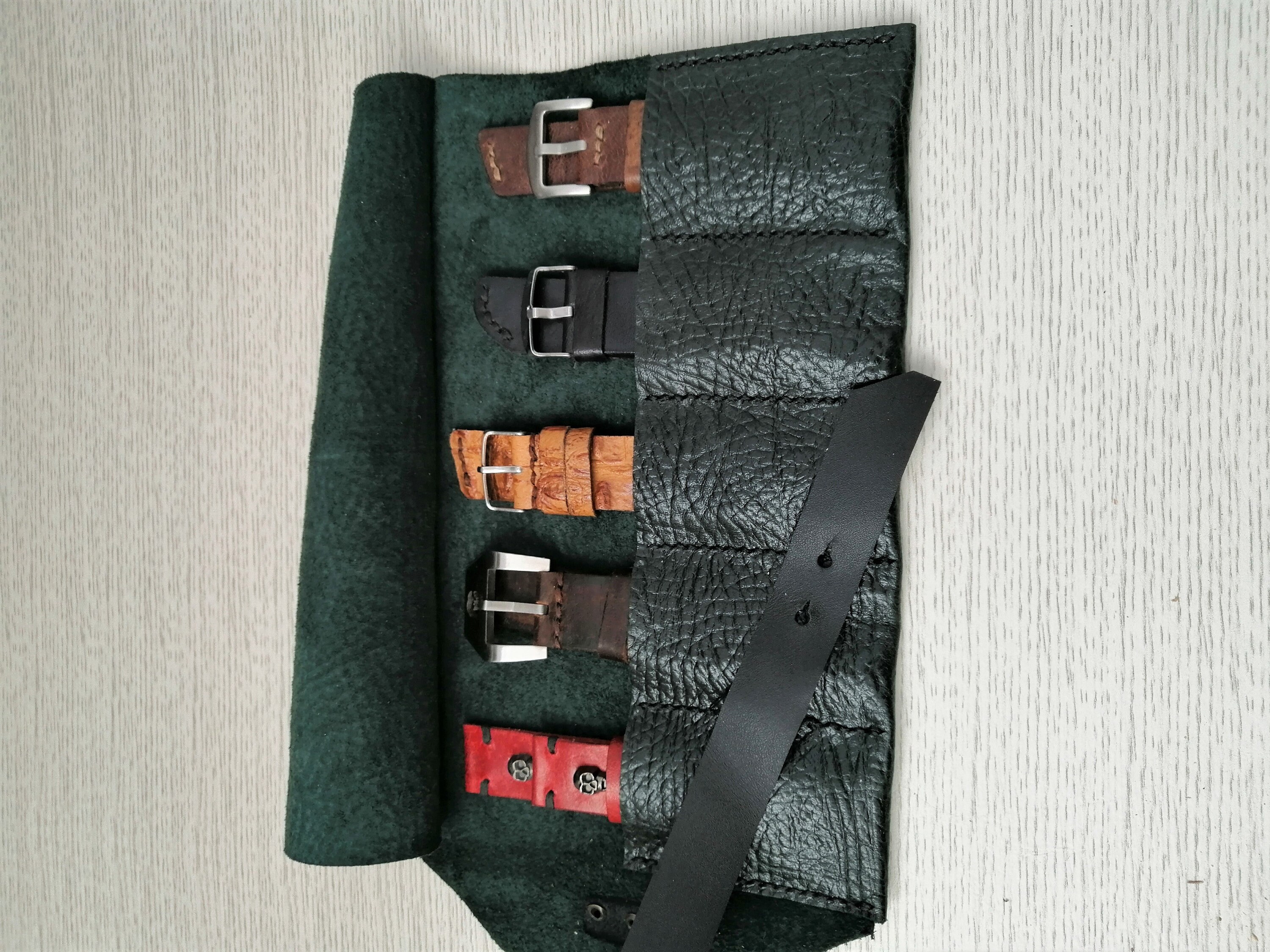 Watch Strap Holder Leather Watch Strap Case Travel Etsy