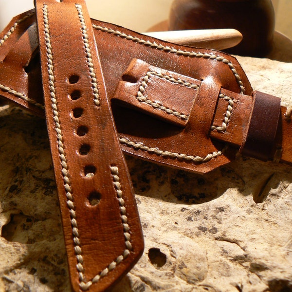 Watch strap, leather watch strap, watch band, leather watch band, watch straps, vintage strap, rustic strap, panerai strap, men's strap, 24