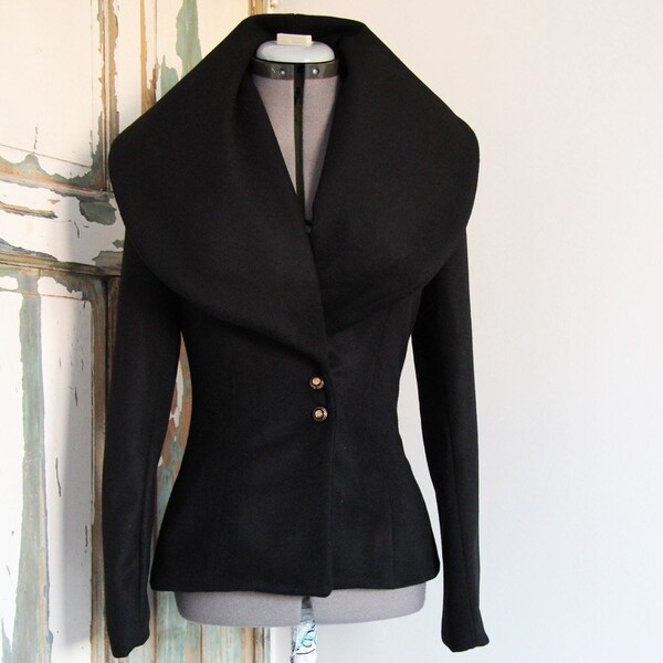 shawl collar wrap coat