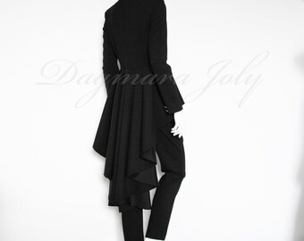 high low zip up jacket