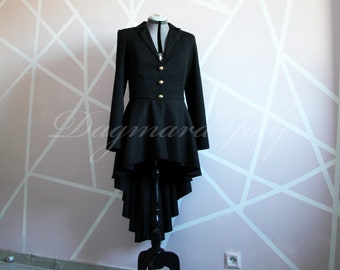 high low peplum jacket