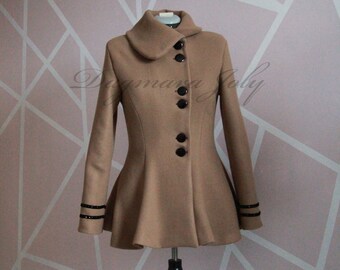 Short Camel Coat - Etsy