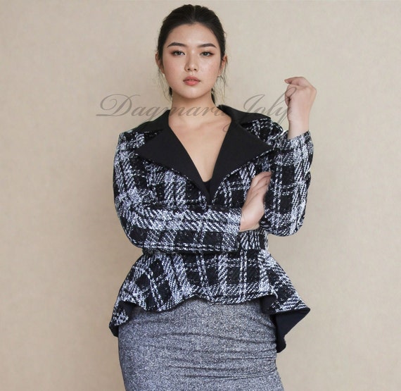 Woman Slim Fit Peplum Blazer Women Blazer Peplum Jacket Office Wear Peplum Blazer Suit Jacket Women Clothes Women Peplum Jacket Etsy