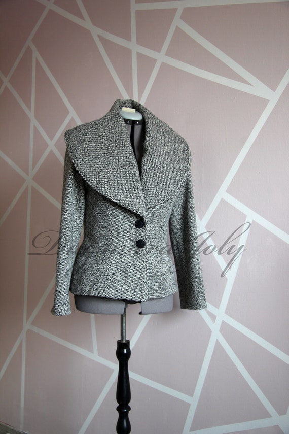black short wrap coat
