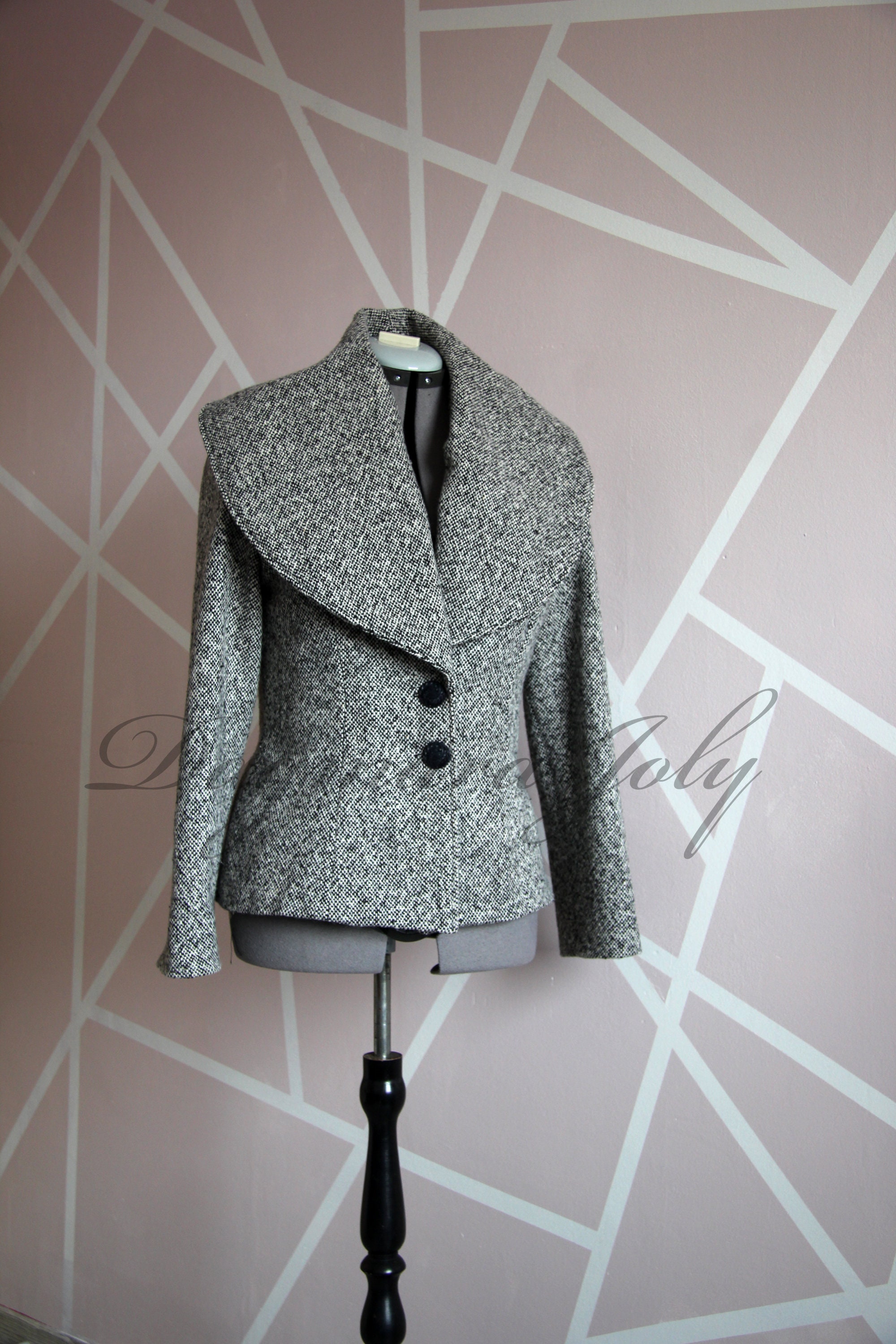 oversized collar wrap coat