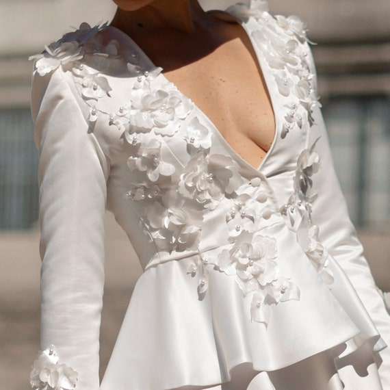 Wedding Peplum Jacket, Woman Jacket, Ivory Peplum Jacket, Wedding Jacket,  Bridal Jacket, Bridal Skirt Suit; Women Skirt Suit, - Etsy Canada