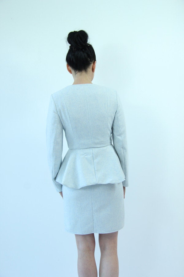 Woman Slim Fit Blue Jacket, Peplum Jacket, Women Suits, Blue Woman Slim Fit Blue Jacket, Peplum Jacket, Women Suits, Blue
