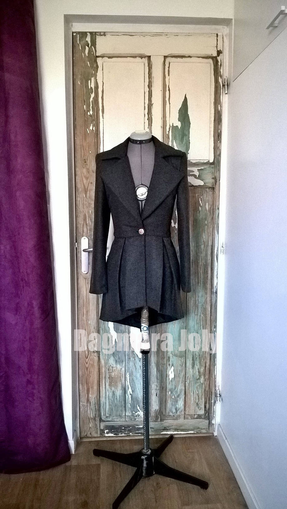 high low peplum blazer