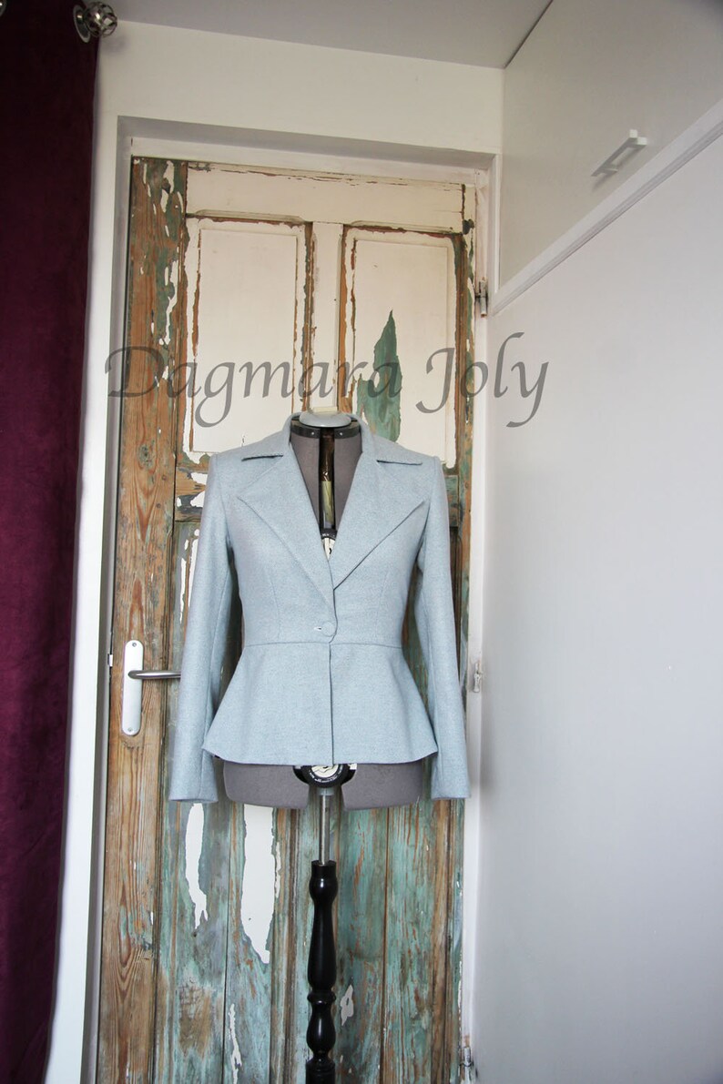 peplum blazer suit