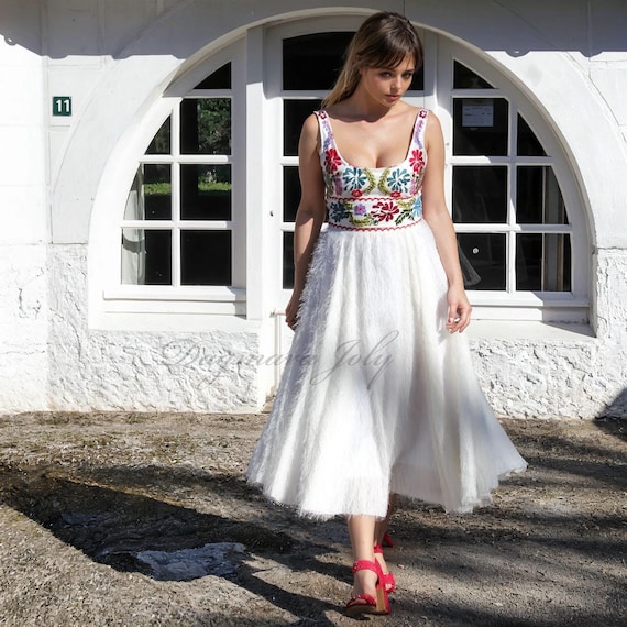 elopement dresses midi Sweetheart Midi Wedding Dress  HAREM's Brides