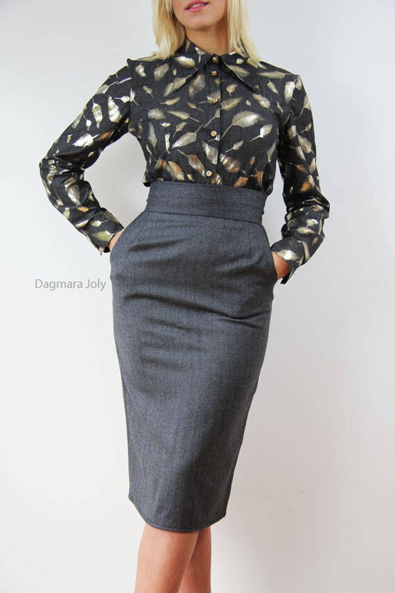 gray denim shirt