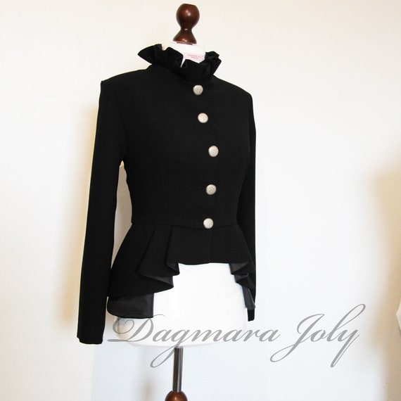 Slim Fit Blazer Woman Blazer Peplum Jacket Women s Clothing Office Wear Business Clothes Black Peplum Blazer Women Jacket Etsy UK