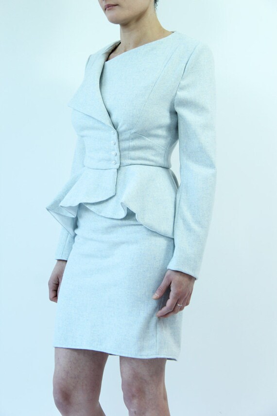 peplum business suit