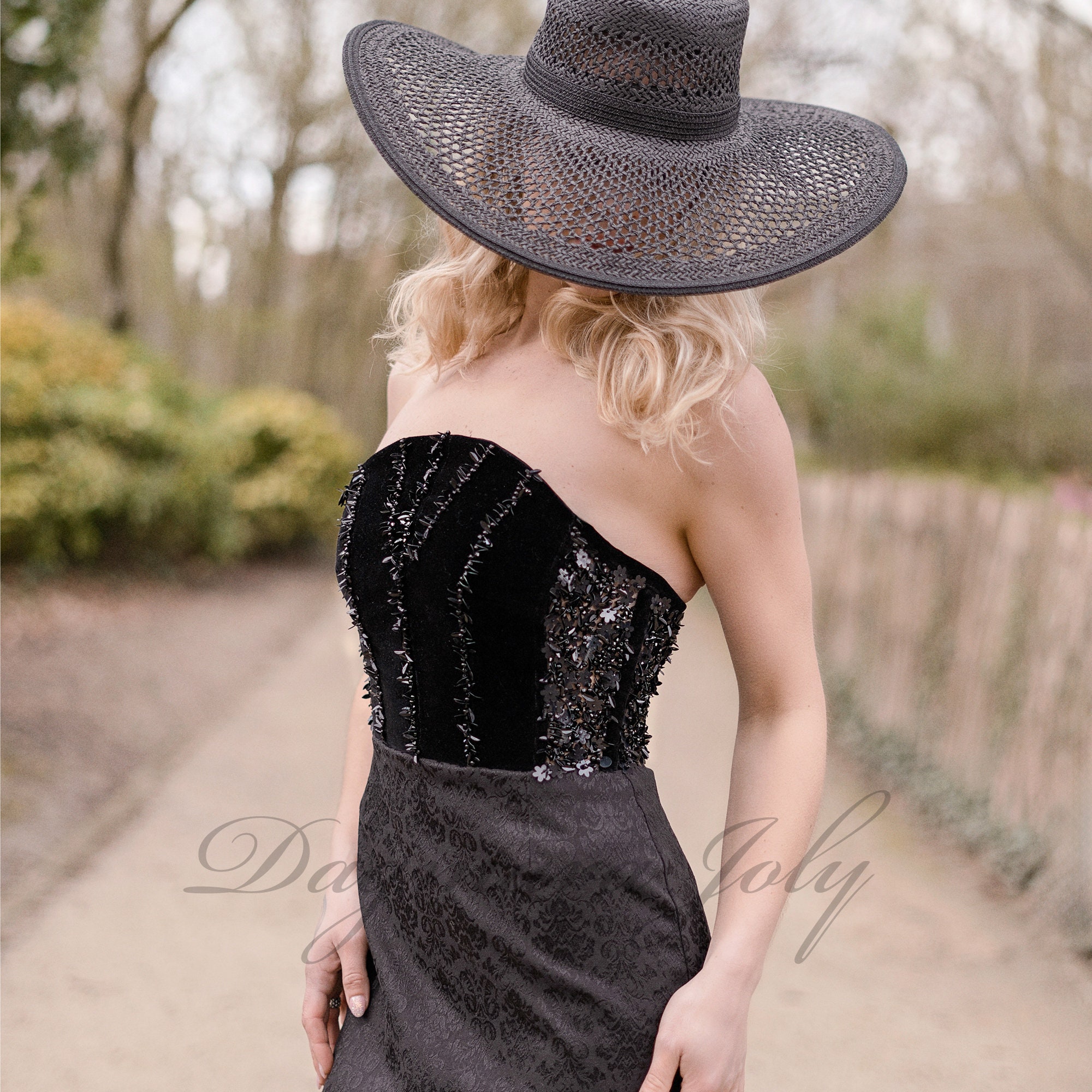 black velvet pencil dress Strapless Handmade Dress: Backless Evening or Cocktail Party Gown testALL The Hottest 21st Birthday Size:24 Months over straps on the