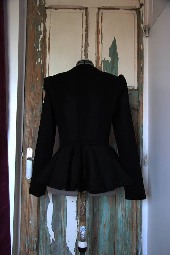 black peplum blazer