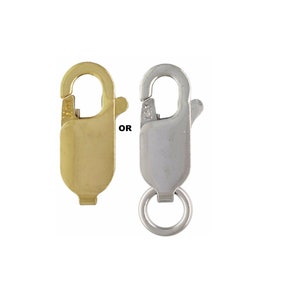 10K 14K 18K Rose White Yellow Gold or Platinum Standard Lobster Claw Clasp w/wo Jump Ring Stamp
