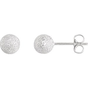 5mm Stardust Ball Stud Earrings In 925 Sterling Silver - Gift Boxed For Christmas, Birthday