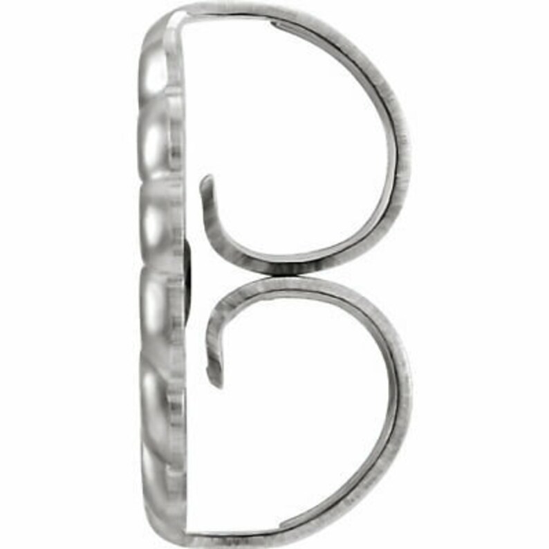 18K Solid Rose White Yellow Gold Platinum or Silver Premium Swirl Large Jumbo Friction Earring Nuts Backs 9.4mm One Pair 2 pcs