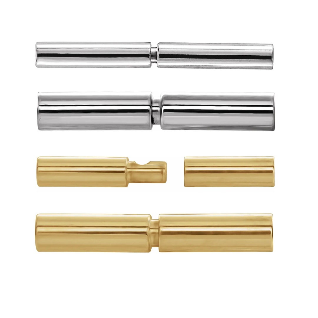 10pcs 18K Gold Plated Sterling Silver Cord End Caps For 2mm Leather Cord, Jewelry Making Supplies