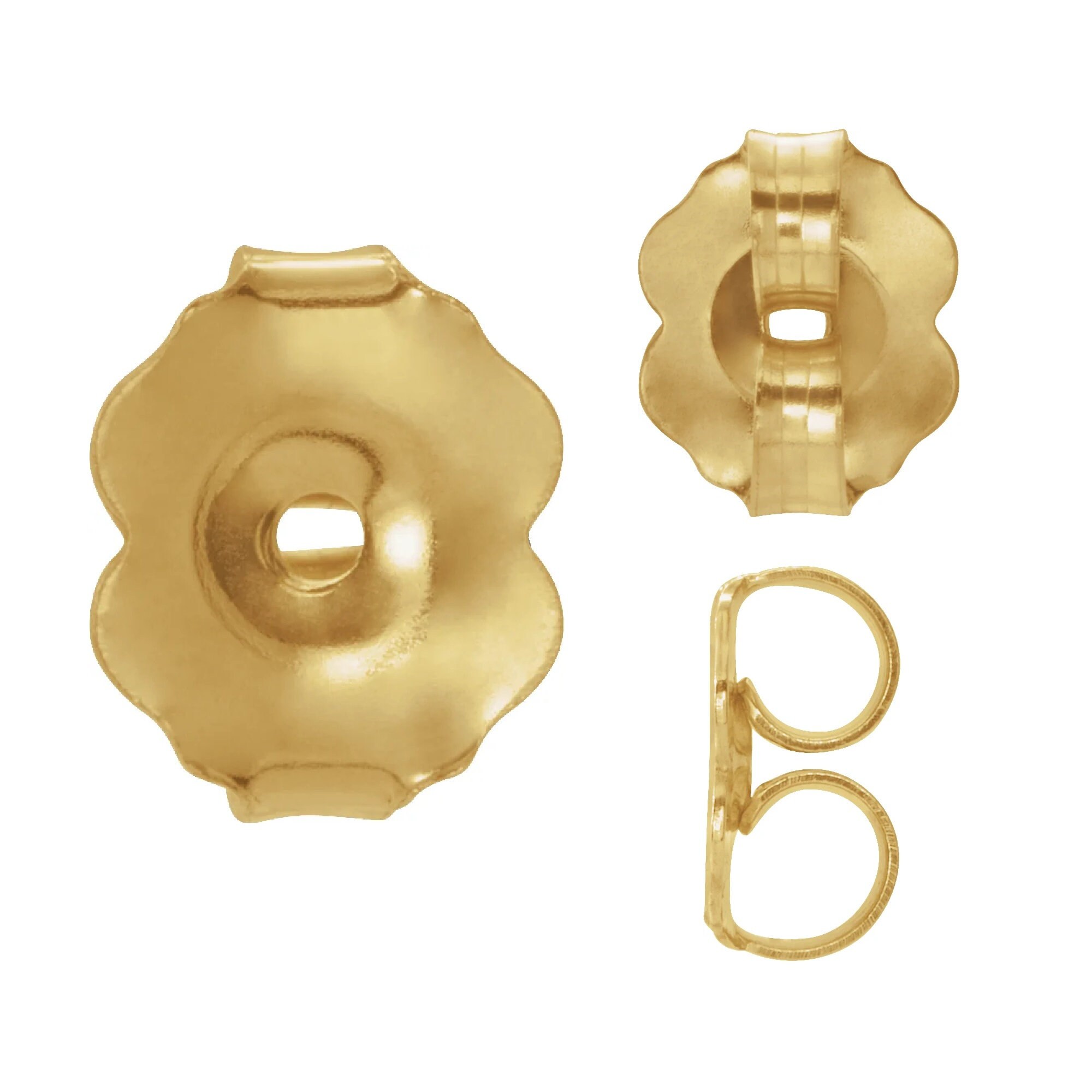 Amazon.com: Viosi Earring Backs 14k Gold Swirl Premium Backings Findings  Secure for Post Safety Locking Ear Ring Stoppers (14K White Gold)