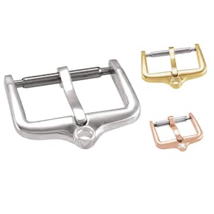 14K 18K Solid Gold or Silver Watch Buckle w/Bezel Mount Setting for Round Stone