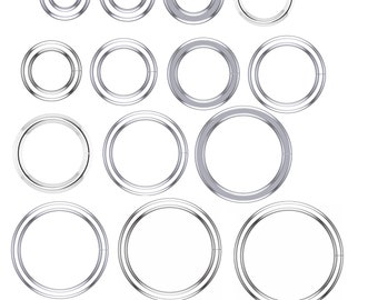14K Solid White Gold Round Open Jump Ring 20 Gauge 0.80mm Thickness Chain Ends 20 ga