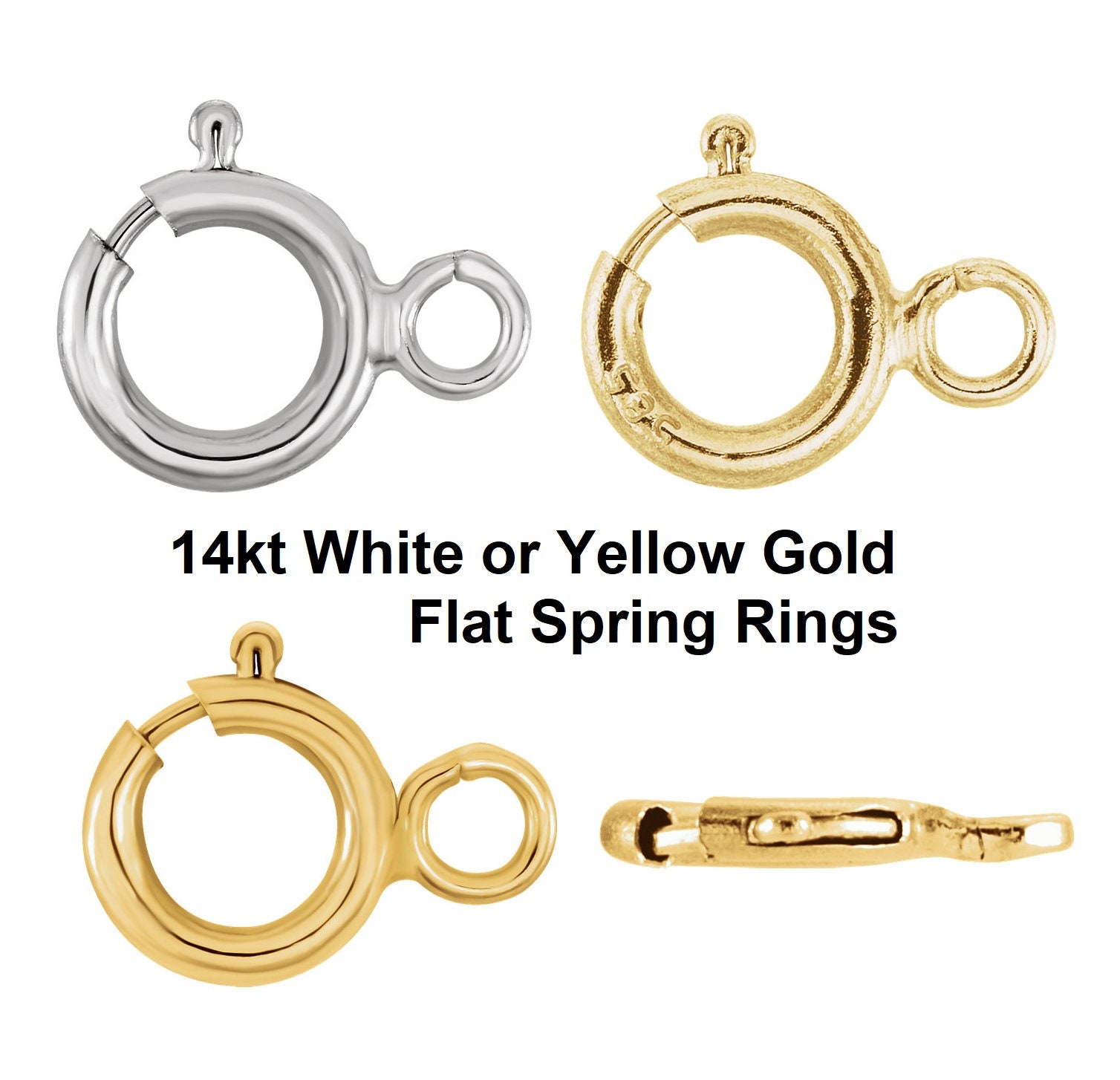 10K Gold 1.6mm ID Round Jump Ring, Heavy Weight