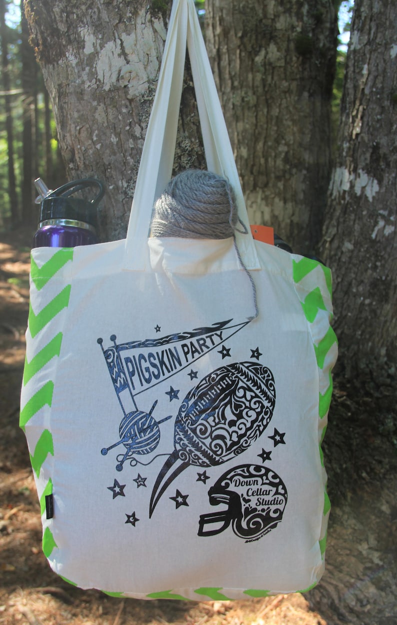 EXCLUSIVE Pigskin Party Tribal Tattoo Origins Cotton Tote Bag