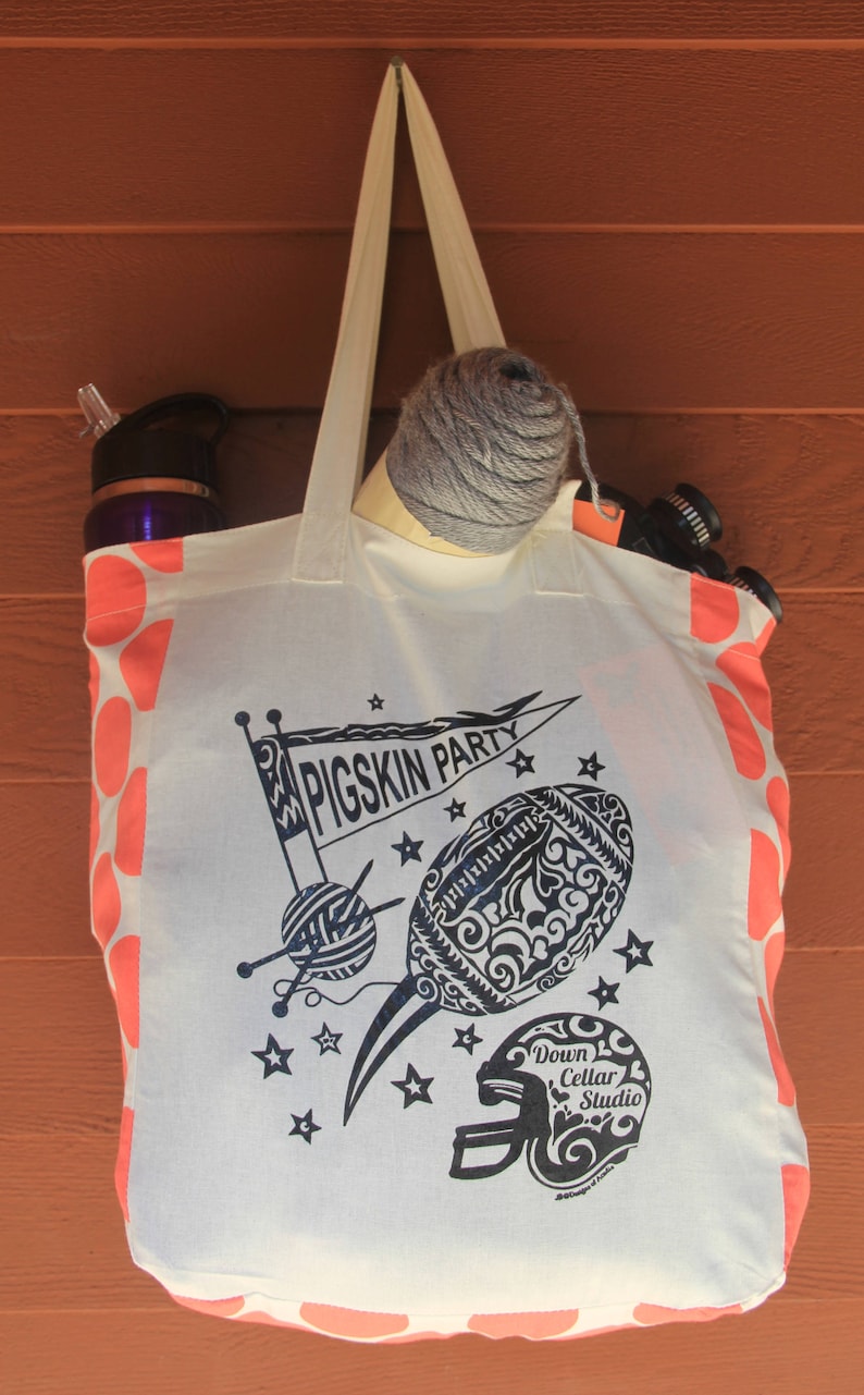 EXCLUSIVE Pigskin Party Tribal Tattoo Origins Cotton Tote Bag
