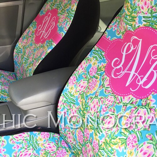 monogram seat covers