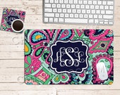 Desk Accessories for Women Keyboard and Mouse Pad Keyboard Wrist Support Gift for Employee Keyboard Wrist Rest Pad Monogram Coaster