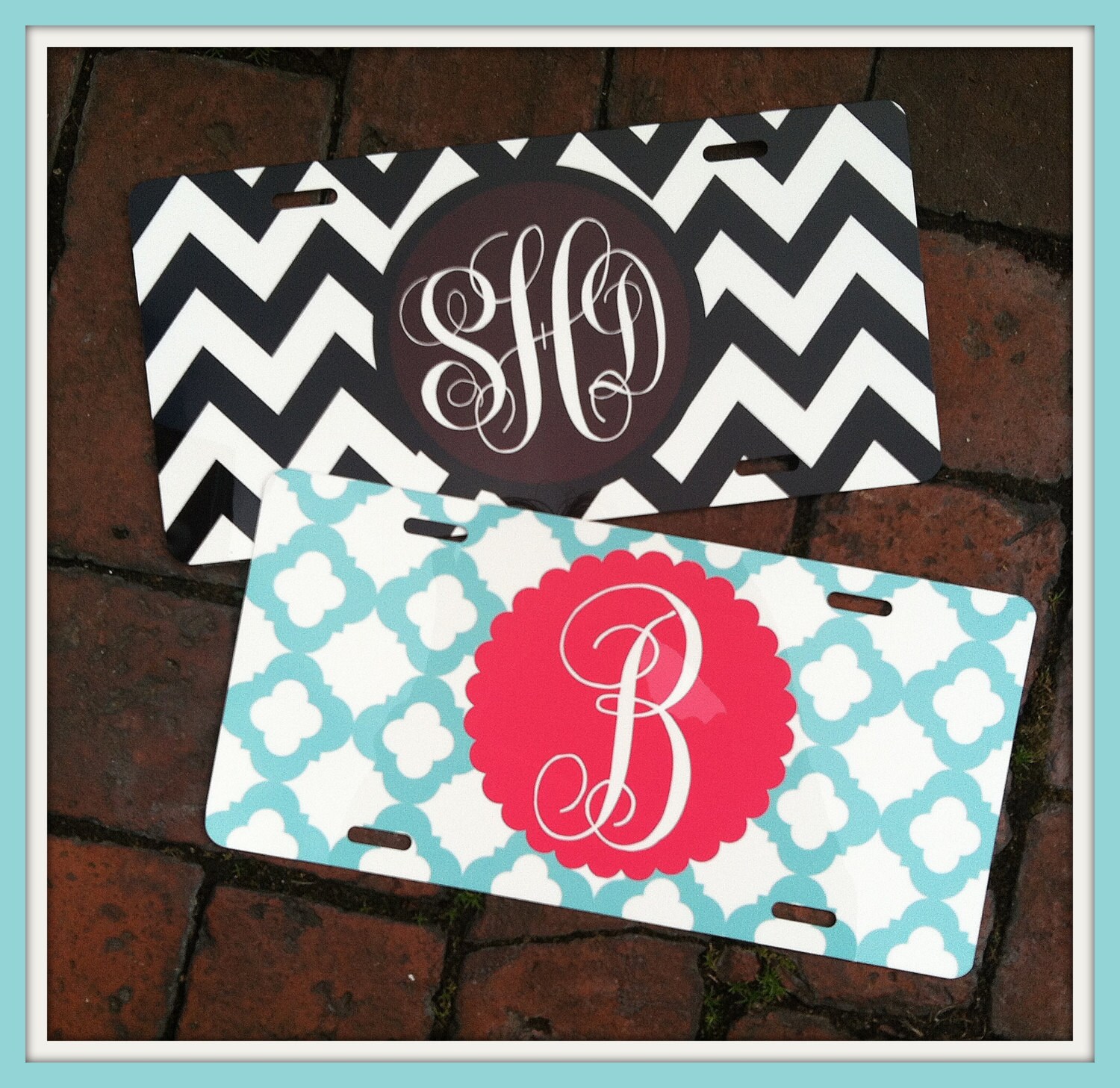 Personalized Monogrammed License Plate Car Tag Monogram Etsy