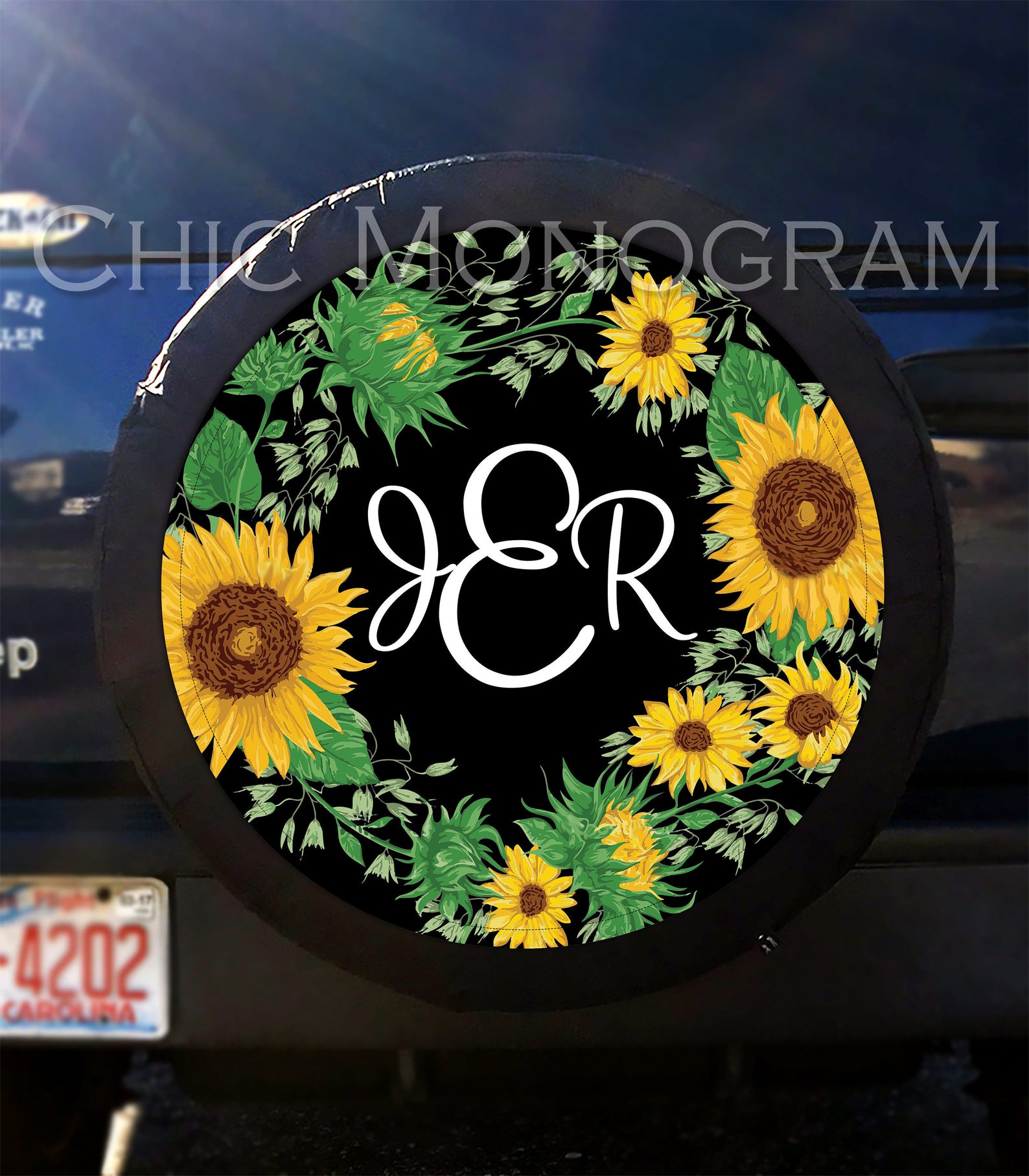Sunflower Tire Cover Tire Cover Car Accessories Custom Tire | Etsy