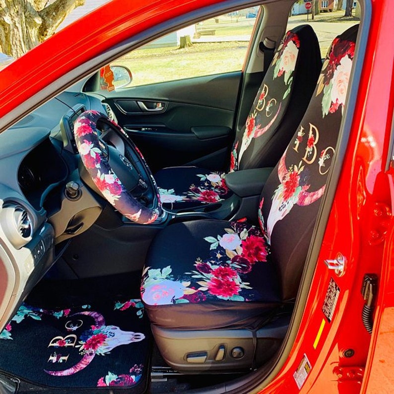 Seat Covers Steering Wheel Cover For Car Women Coasters License Plate Accessories Floor Mats Cute