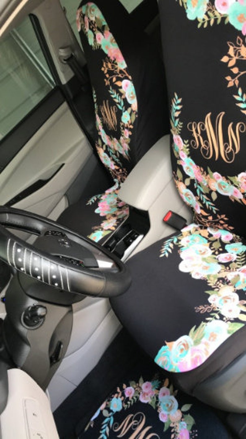 Seat Covers For Car Women Monogram Accessories Mint Gold
