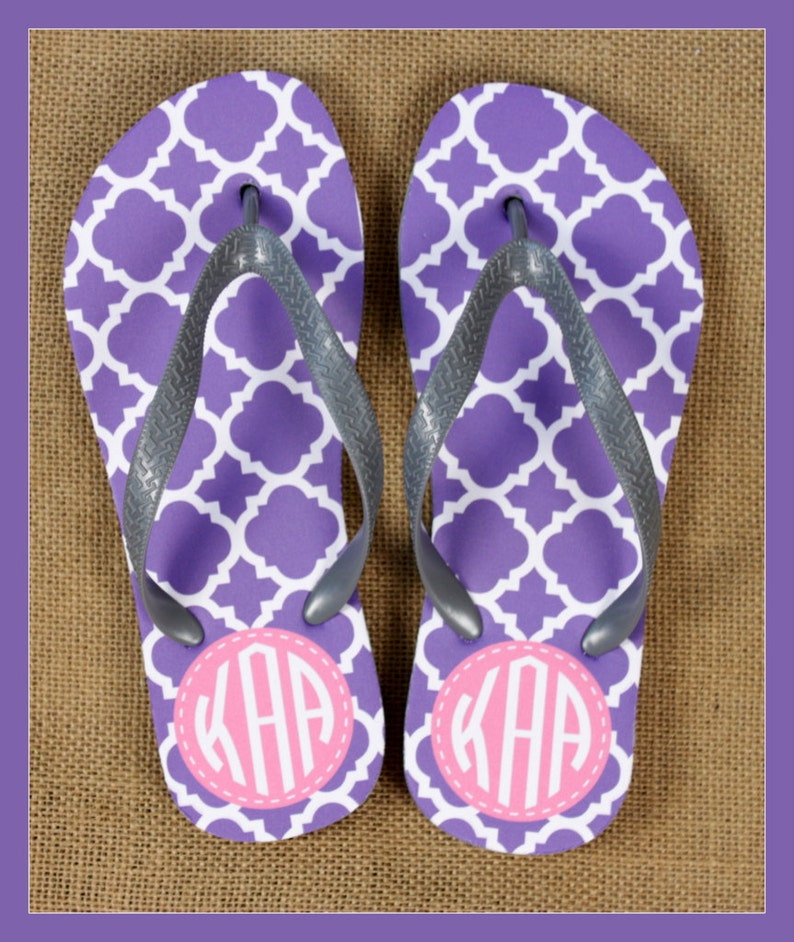 Gifts for College Students Design Your Own Flip Flops Shower Shoes Monogrammed Gift Back To School Personalized Custom College Dorm Ideas